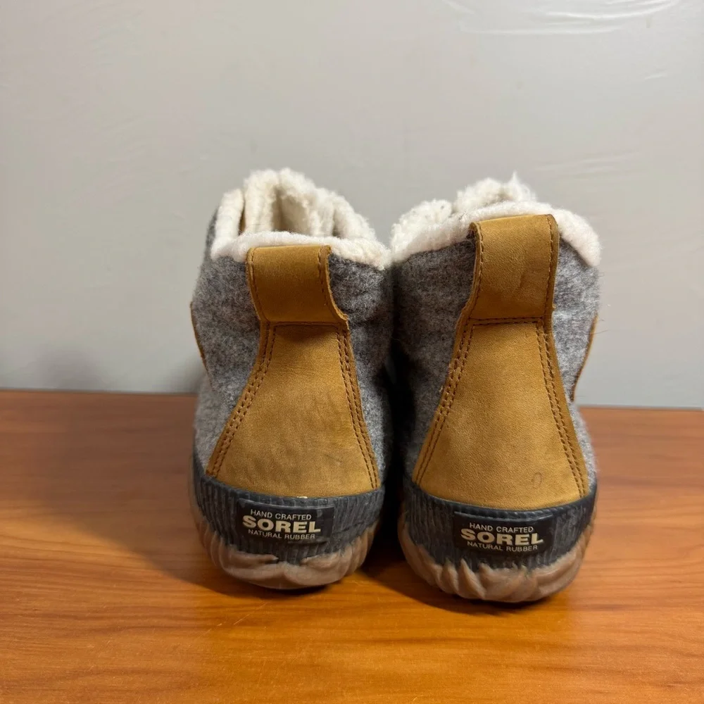 Sorel Out N About Plus Boot‎ Snow Winter Lace Up Waterproof Quarry Grey Tan Duck